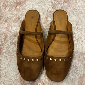 Madewell Brown Studded Mules